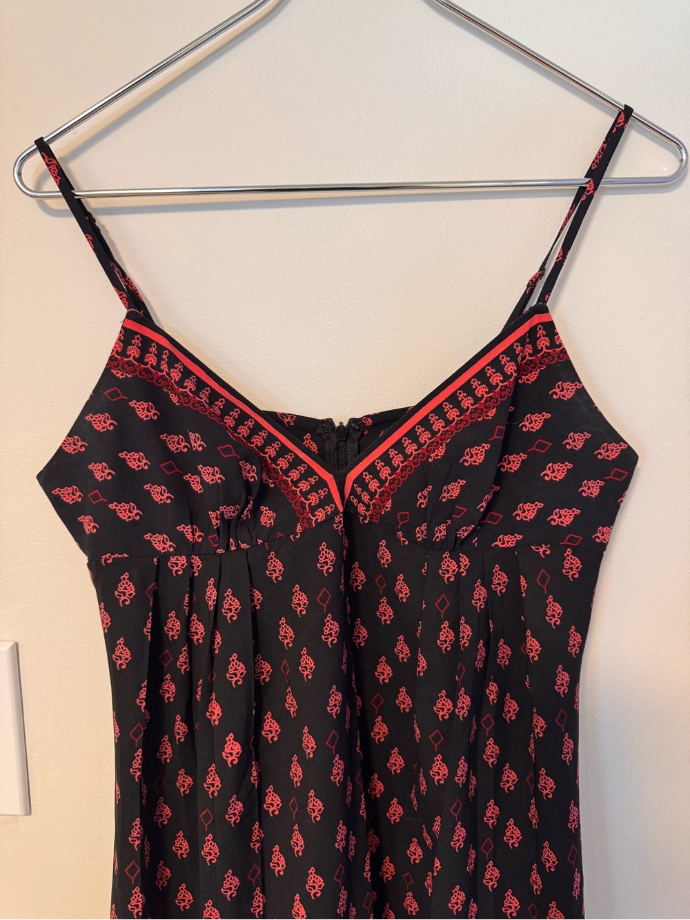 Rampage Black Dress with Red and Teal Floral Print